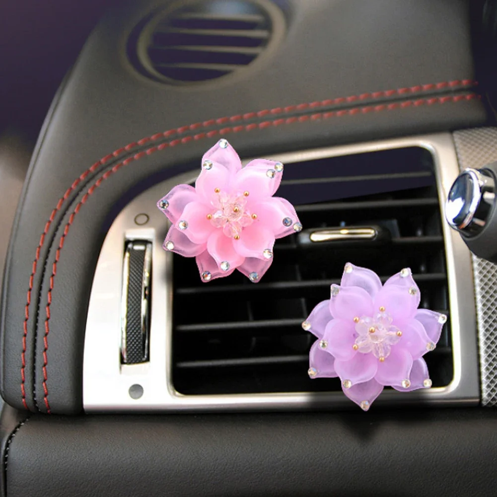 1PC Car Air Freshener Clip Car Lotus Style Clip Aromatherapy Air Conditioning Ventilation Ornaments Car Interior Decoration