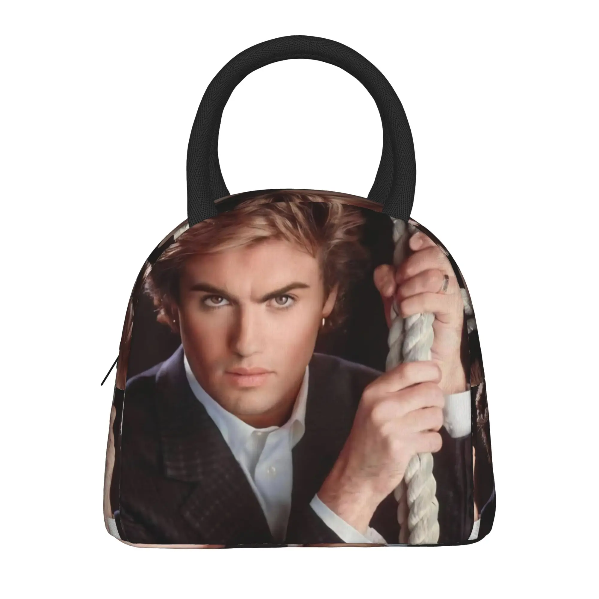 George Michael Singer Insulated Lunch Bags for Men Women  Storage Food Box Reusable Cooler Thermal Bento Box For School Office