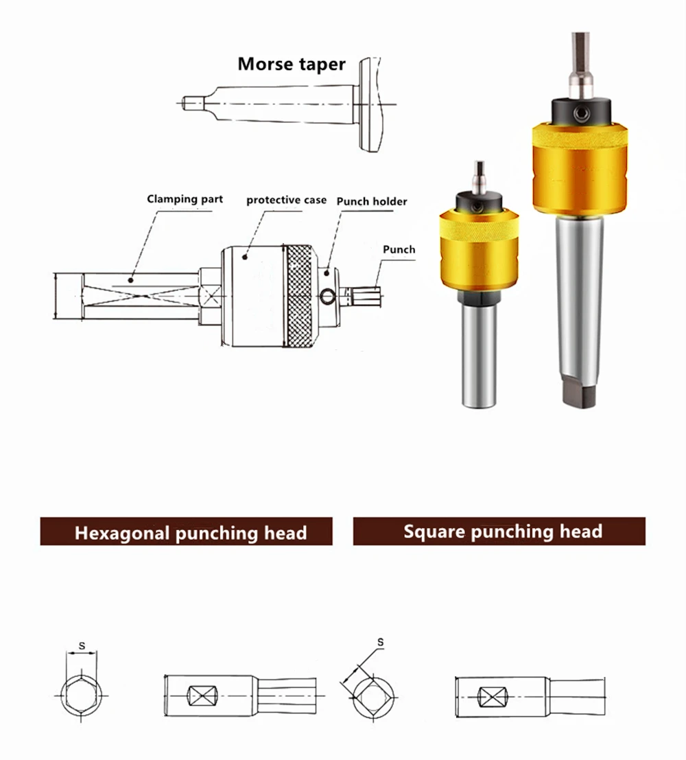 CNC Internal Lathe Inner Hexagon Square Broach Spline Rotary Punching Tool