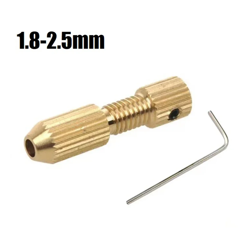 2Pcs/Set Drill Chuck Motor Shaft Clamp 2.0mm Shaft Hole Brass Small Collet Adapter Fixture DrillChuck For Hand/electric Drill