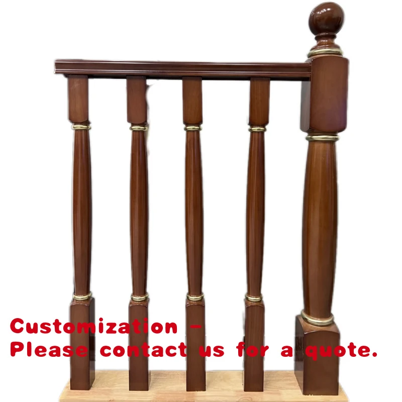 

custom.Contemporary Design Indoor Stair Railings and Balustrades with Handrails and Wood Balusters-& Durable