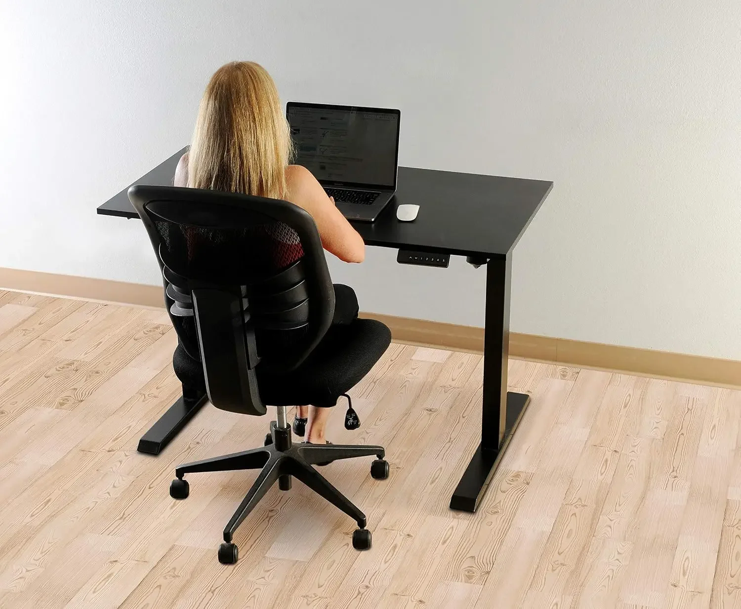 Electric Standing Desk Frame 47 x 24 Inch Tabletop - Motorized Workstation Two Leg Stand Up Desk with Memory Settings