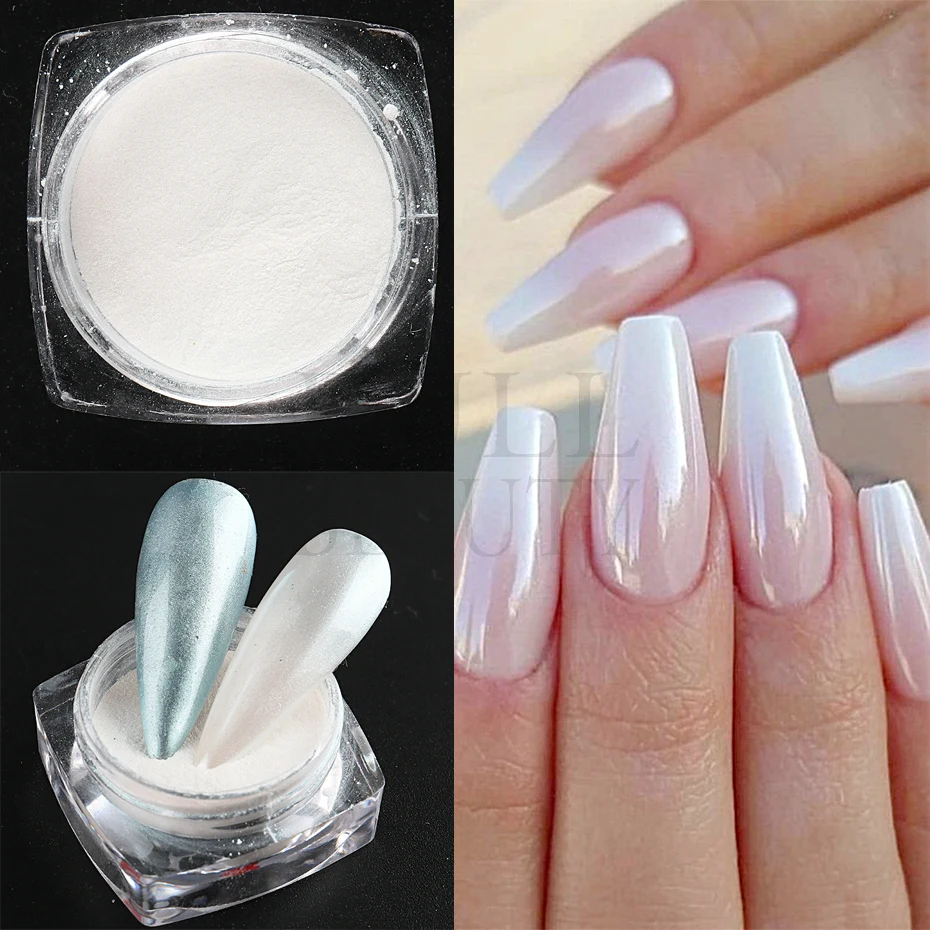 1 zestaw holograficzny Nail Art brokat lustro w proszku Chrome pył efekt pigmentu na lakier żelowy UV Manicure zestaw do dekoracji NLCGH01-08