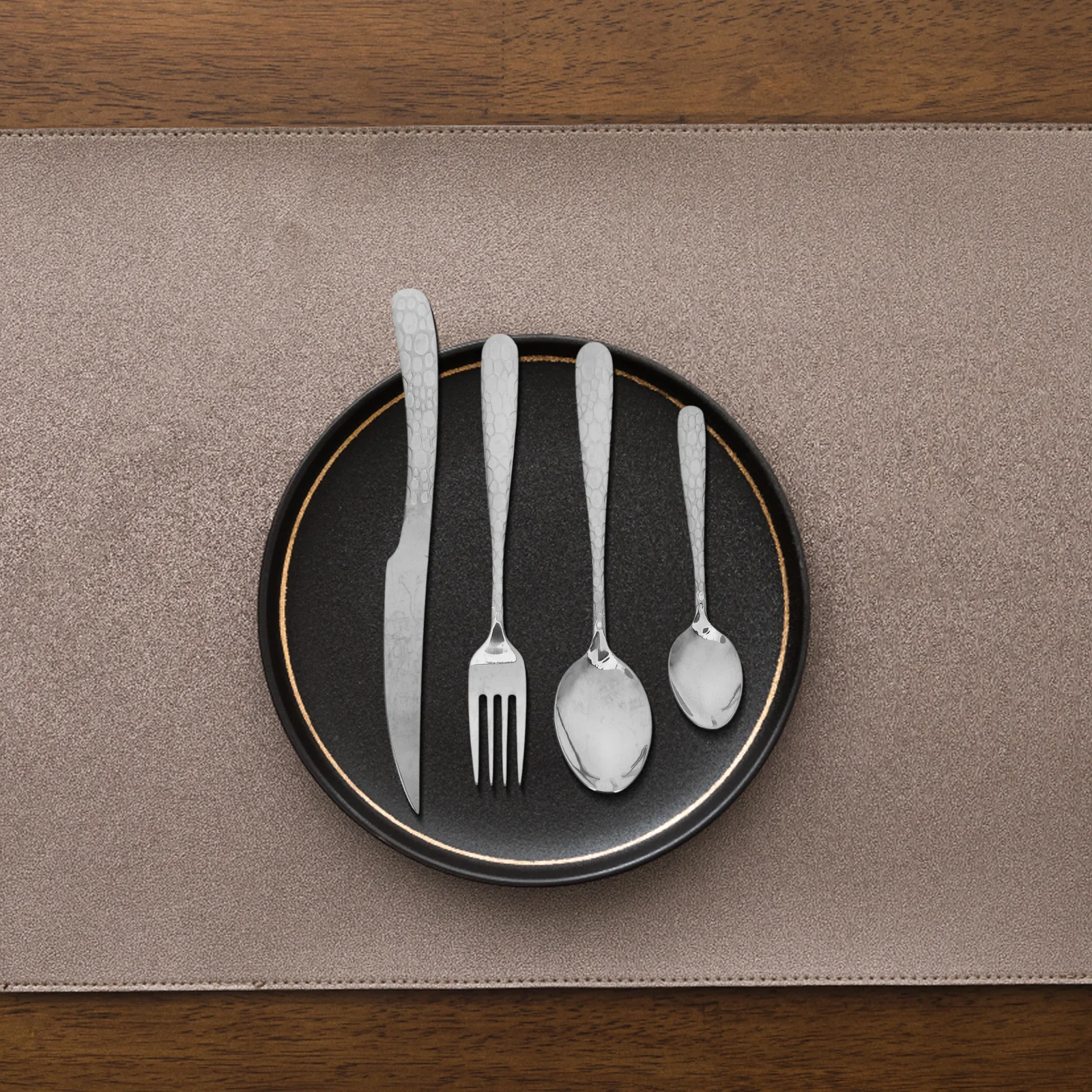 

4 комплекта столовых приборов из нержавеющей стали, кованые столовые приборы, золотой змеиный узор, вилка, ложка, нож для отеля, ресторана, посуда