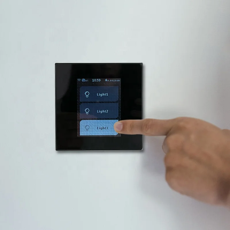 Wifi sem fio parede toque tuya casa inteligente 5 em 1 lcd wifi interruptor de luz toque homekit casa inteligente com controle google e alexa