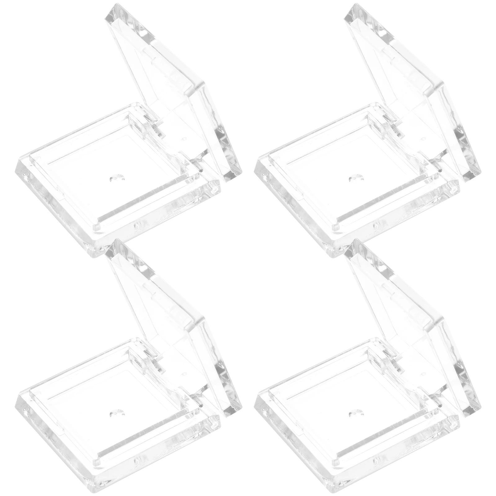 

4pcs Empty Eye Shadow Box Square Transparent Mini Monochrome Eyeshadow Palette Blank Container Travel Makeup