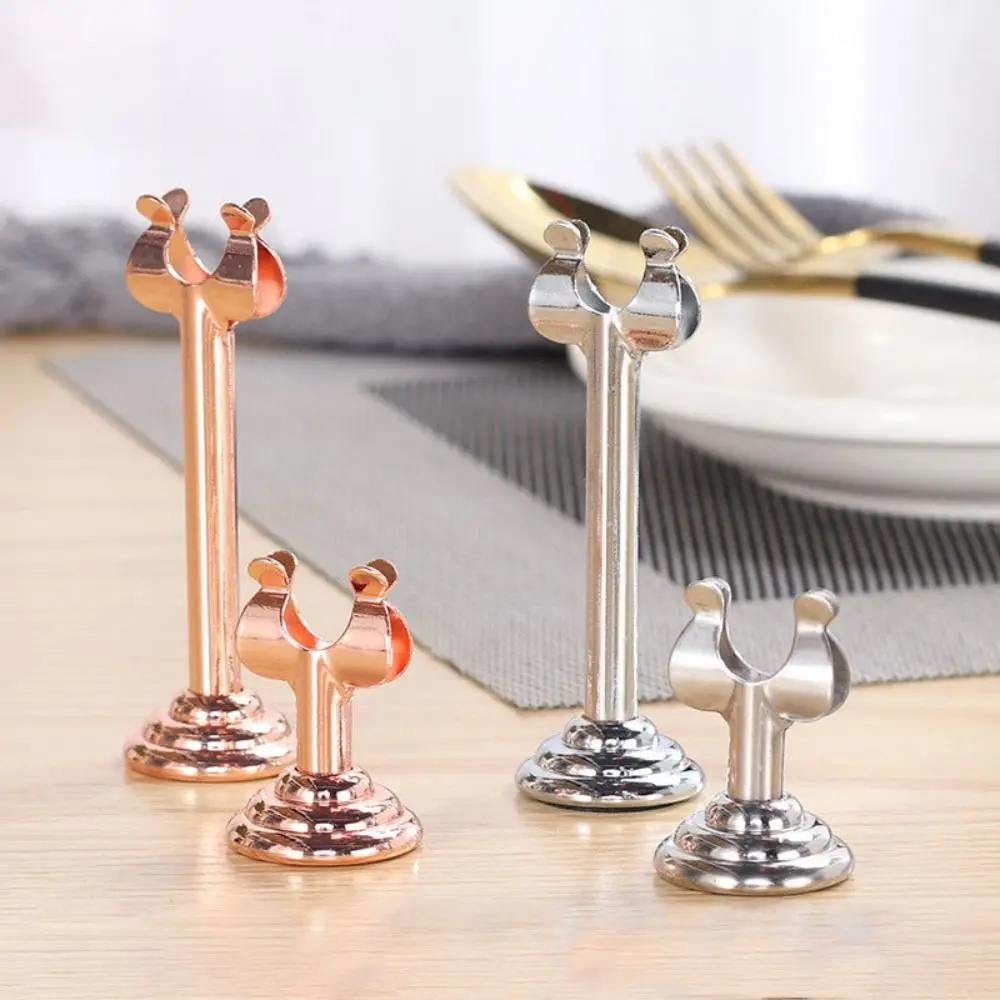 Stainless Steel Name Card Holder U Shape Multifunction Price Display Rack Stable Base Name Card Display Stand Table Accessories