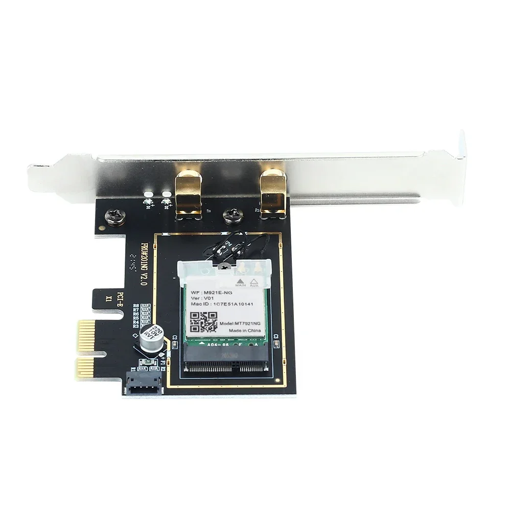 

AX1800 WiFi 6 PCIe Adapter Wireless Desktop PCIe Adapter BT5.2 802.11 AX Dual Band 2.4G/5G WiFi Card For Win10/11