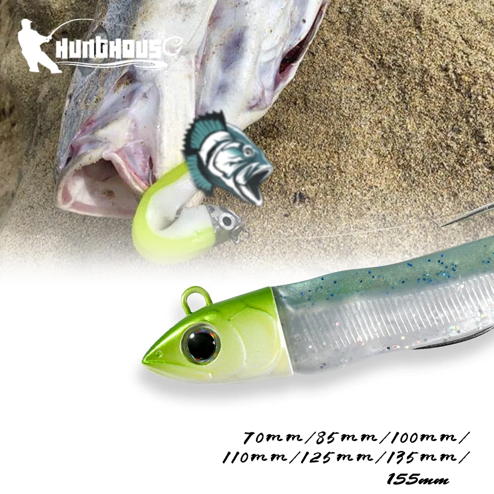 Hunthouse Barre T. Minnow Fishing Lure  Jig Head Soft Lure Shad 7g 12g 25g 40g 60g 90g 120g Bass Pike Easy Shiner Bait