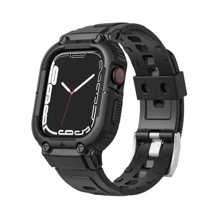 Gehäuseband für Apple Watch Ultra 49 mm 45 mm 44 mm 41 mm 40 mm Silikonband für Iwatch Serie 8 7 6 Se 5 4 Schutzhülle Armband