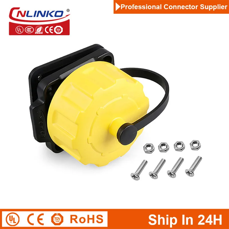 Cnlinko YM24 Ethernet LAN M24 Waterproof Cat5e RJ45 Signal Connector Plug Receptacle for LED Billboard Telephone Radio Computer