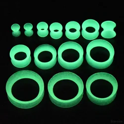 Starose 3Pcs Glow-In-The-Dark 3mm~24mm Soft and Clear Silicone Ear Plugs and Tunnels for Men Women Luminous Ear Skins Stretcher