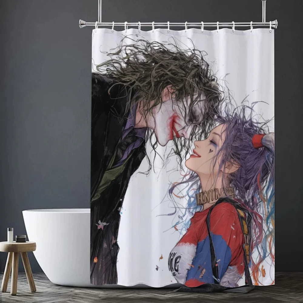 Jokers Shower Curtains Things for the Bathroom Accessories Set Bath Curtain Folding Partition Bedrooms Houses Rooms Quarto Home