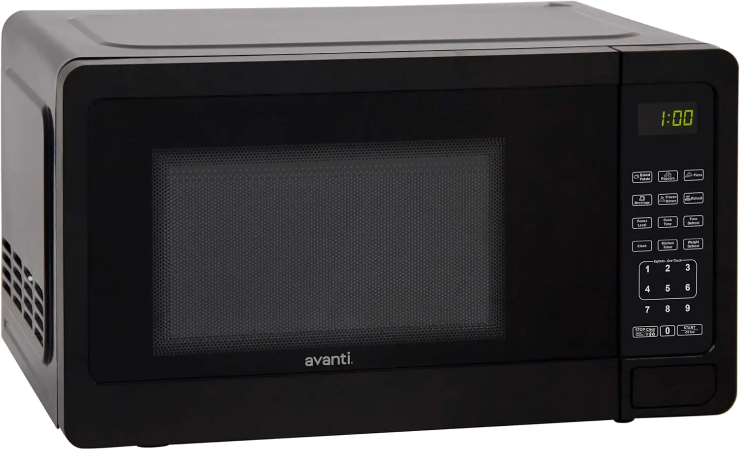 Compact 700-Watt Microwave Oven with 6 Preset Cooking Programs, Speed Defrost, Electronic Controls, Glass Turntable, 0.7 Cu. Ft.