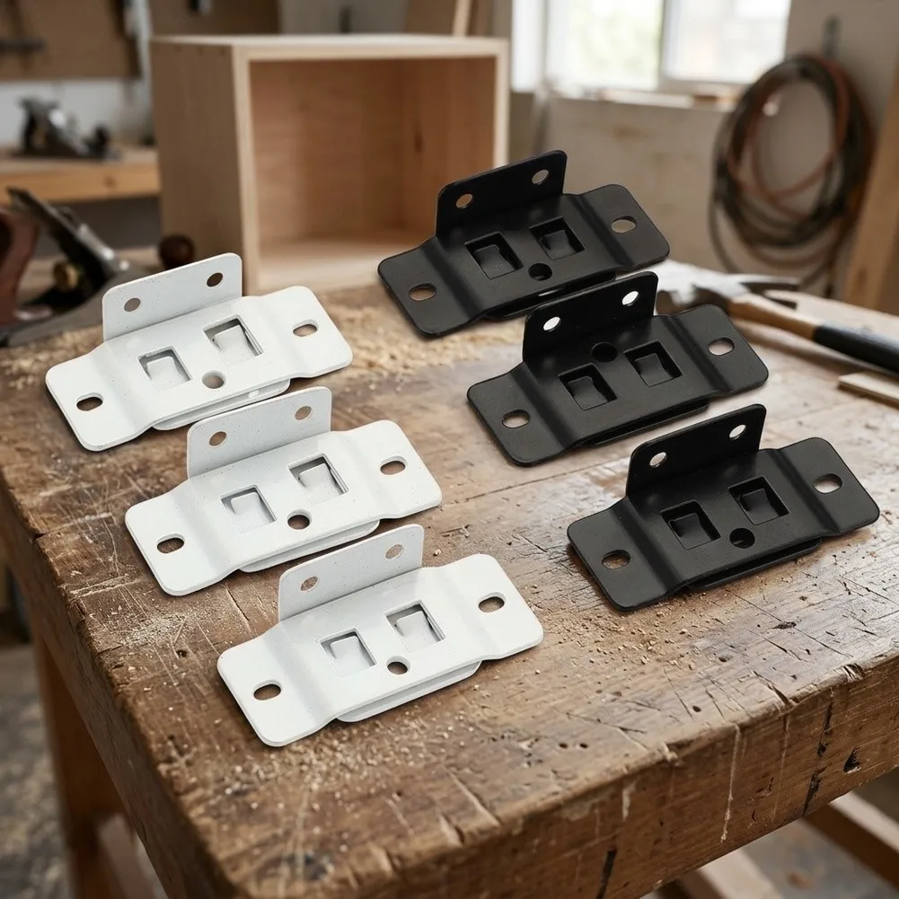 For Home DIY Projects Furniture Connector Reinforcing Joints Two-in-one Structure 1.2mm Thick Metal Pre-drilled Holes