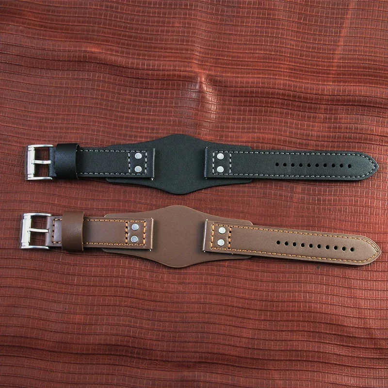 Exquisite Flat Texture Genuine Cow Leather Watchbands for Fossil Ch2891 Ch3051 FS5068 ME3099 Series Sweatproof Strap 22mm