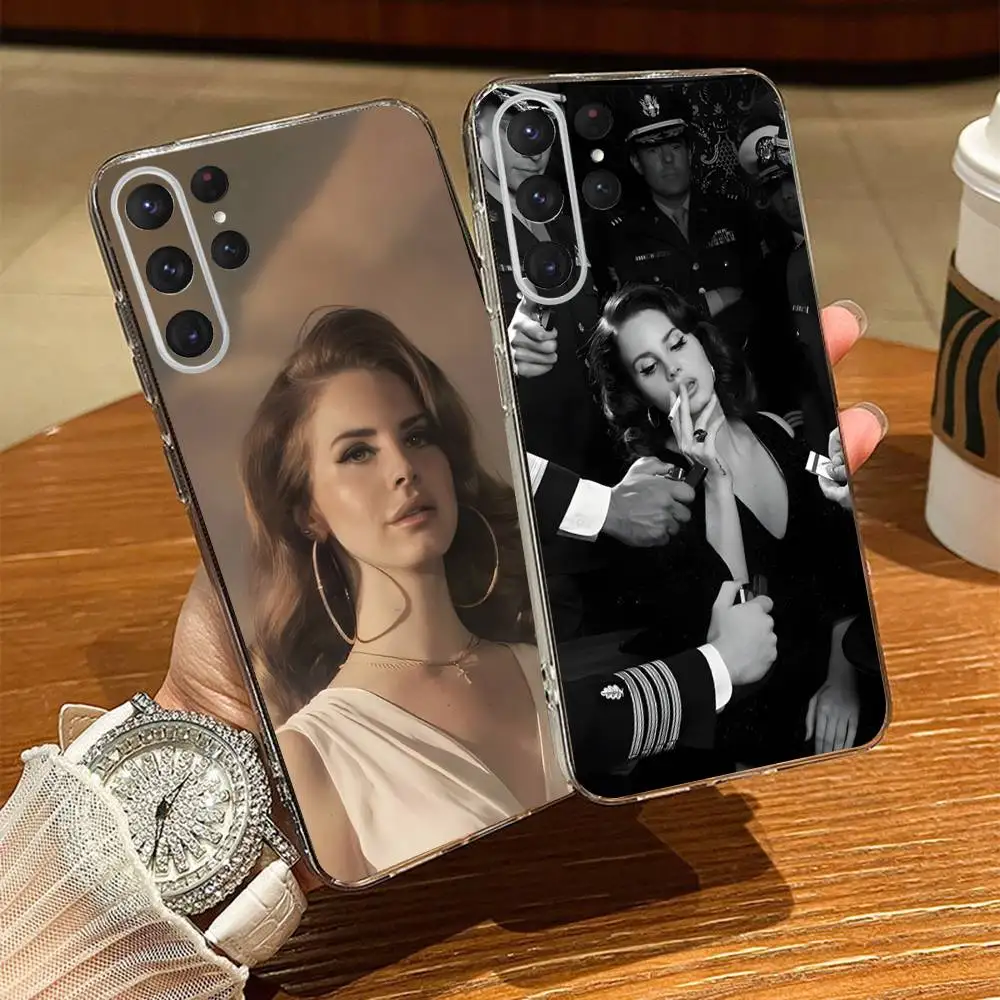

Singer L-Lana Del R-Rey Phone Case For Samsung S24,30,21,22,23,20 FE,lite,PIus,Ultra,5G,Note,9,10 Transparent Cover