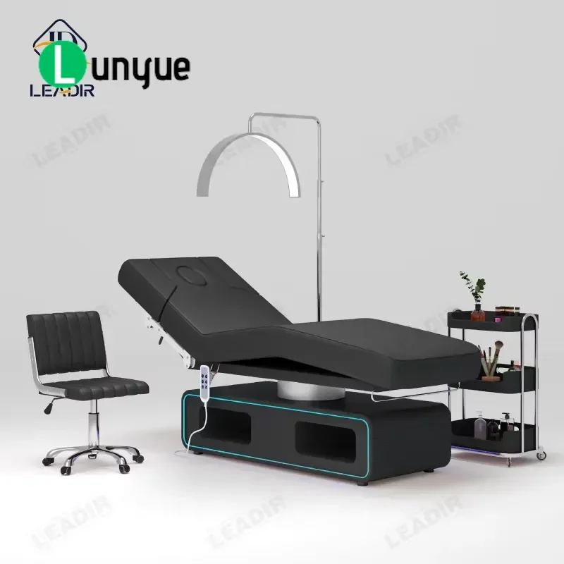 Electric Facial Massage Bed Heated Height Adjustable Smart Beauty Furniture Modern Luxury Spa Treatment Table for