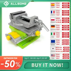 ALLSOME 2 in 1 Milling Drilling Precision Vise Swivel Base Table Aluminium Alloy Compound Worktable