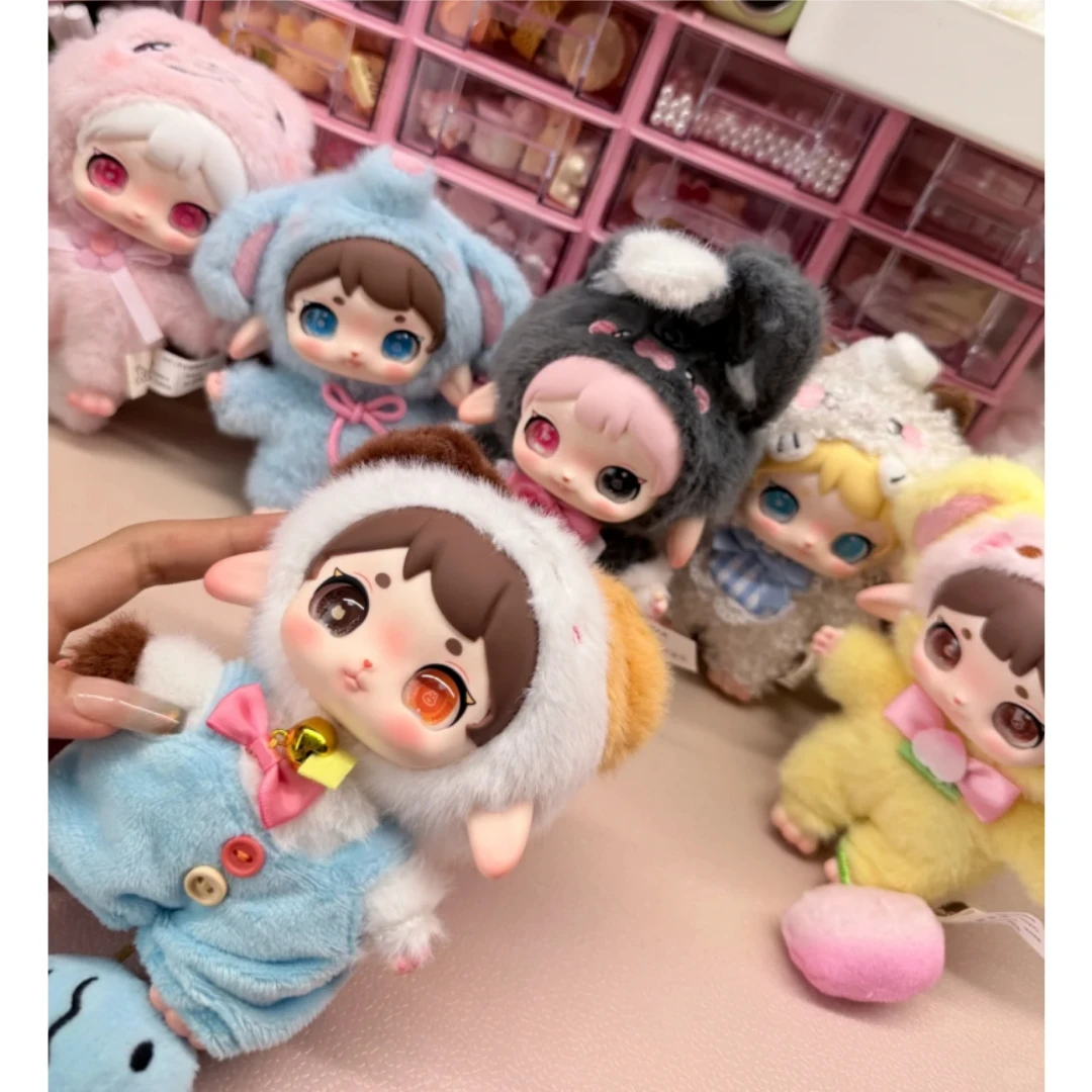 RUBY Happy Fluffy Series Myster Box Ruby Vinyl Doll Mystery Box Cute Surprise Blind Box Bag Pendant Model Toy Birthday Gifts