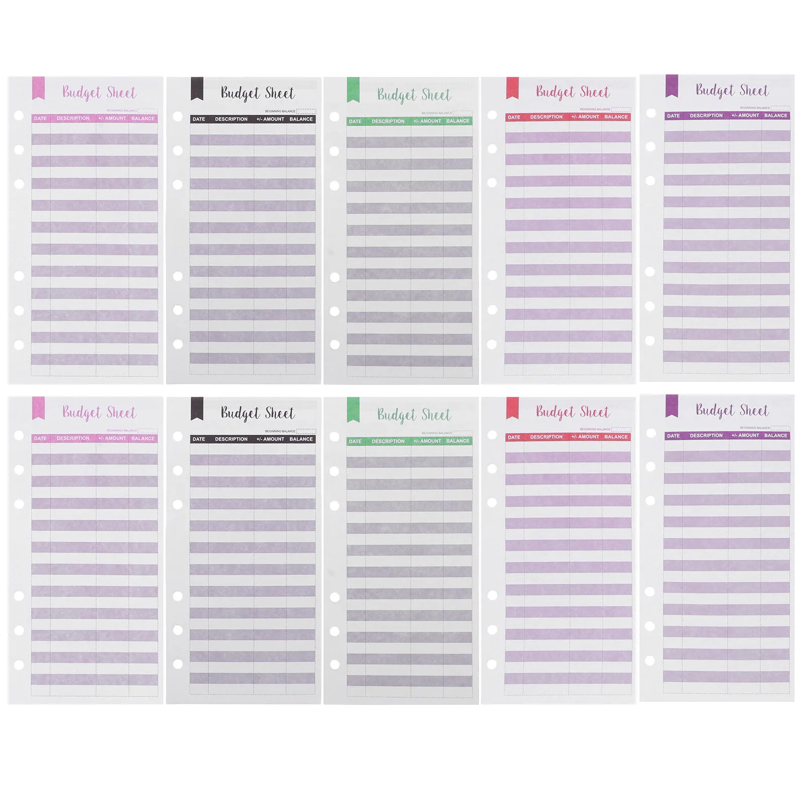

36 Sheets Budget Envelope Inserts Daily Expense Tracker Budget Recording Cards Cash Management Office Accessories