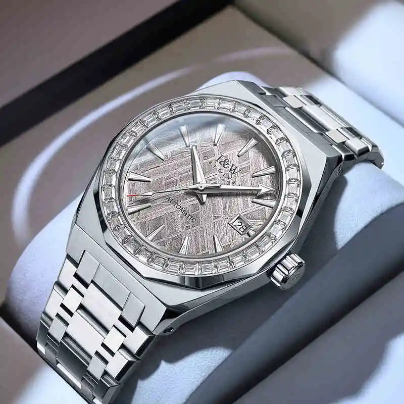 CARNIVAL Natural Meteorite Mechanical Watches High Quality SEIKO Movement Automatic Watch Sapphire Waterproof Relogio Masculino - Image 5