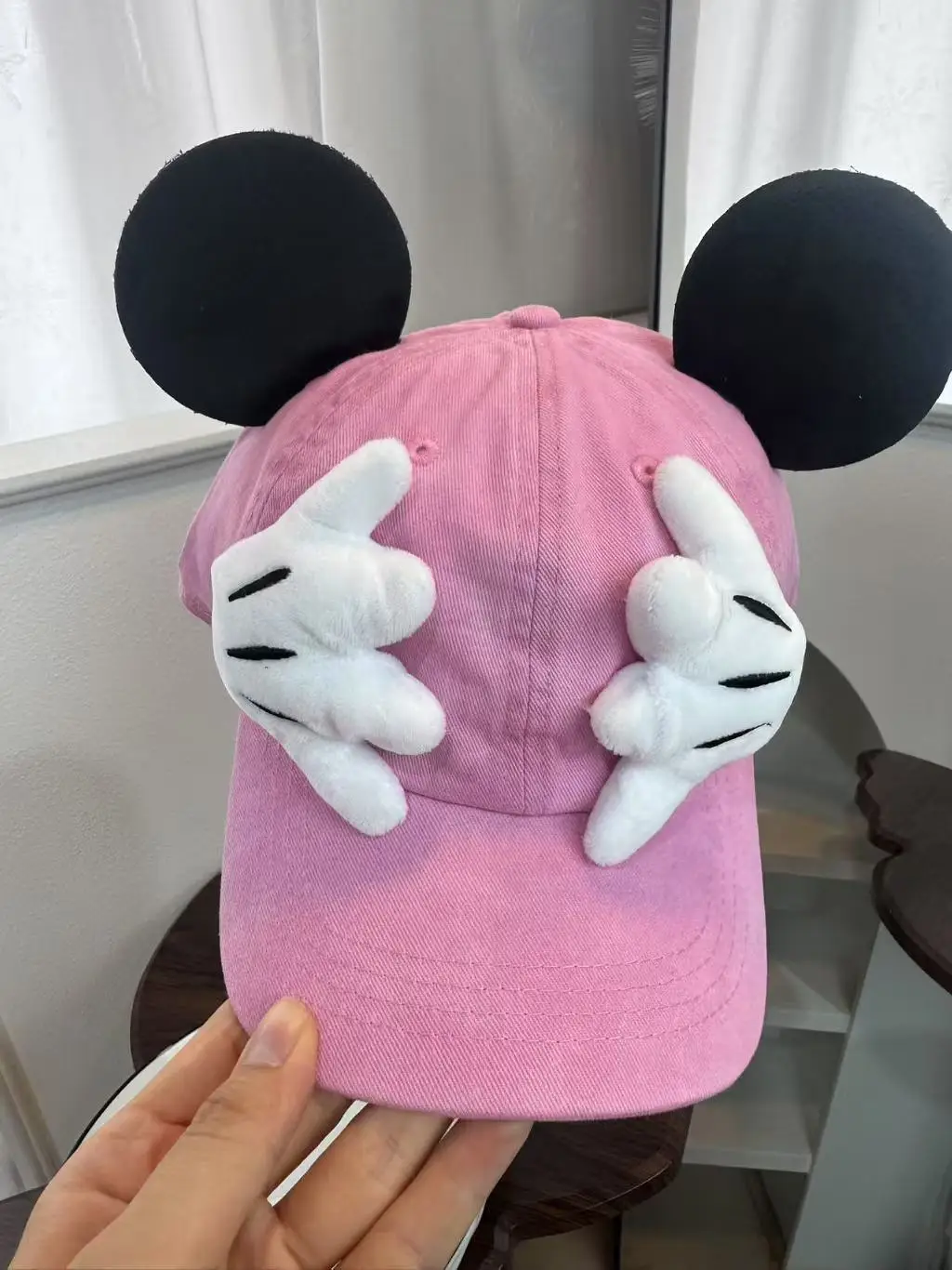 Disney Mickey Mouse Grote Oren Vorm Hug Anime Figuur Baseball Pet Verkleedkleding Katoen Polyester Kinderen Cartoon Pet met klep Verjaardag Cado - afbeelding 1
