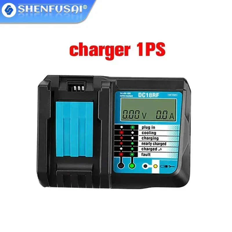 Makita 18V Battery 6000mAh Rechargeable Power Tools Battery with LED Li-ion Replacement LXT BL1860B BL1860 BL1850 3A LED Charger