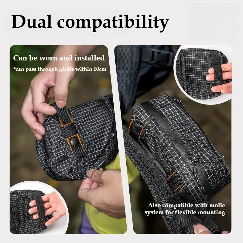 Dyneema Organizer Bag Outdoor Waterproof EDC Tool Storage Pouch Waist Pack Multifunctional for Camping Hiking Tactical Gear