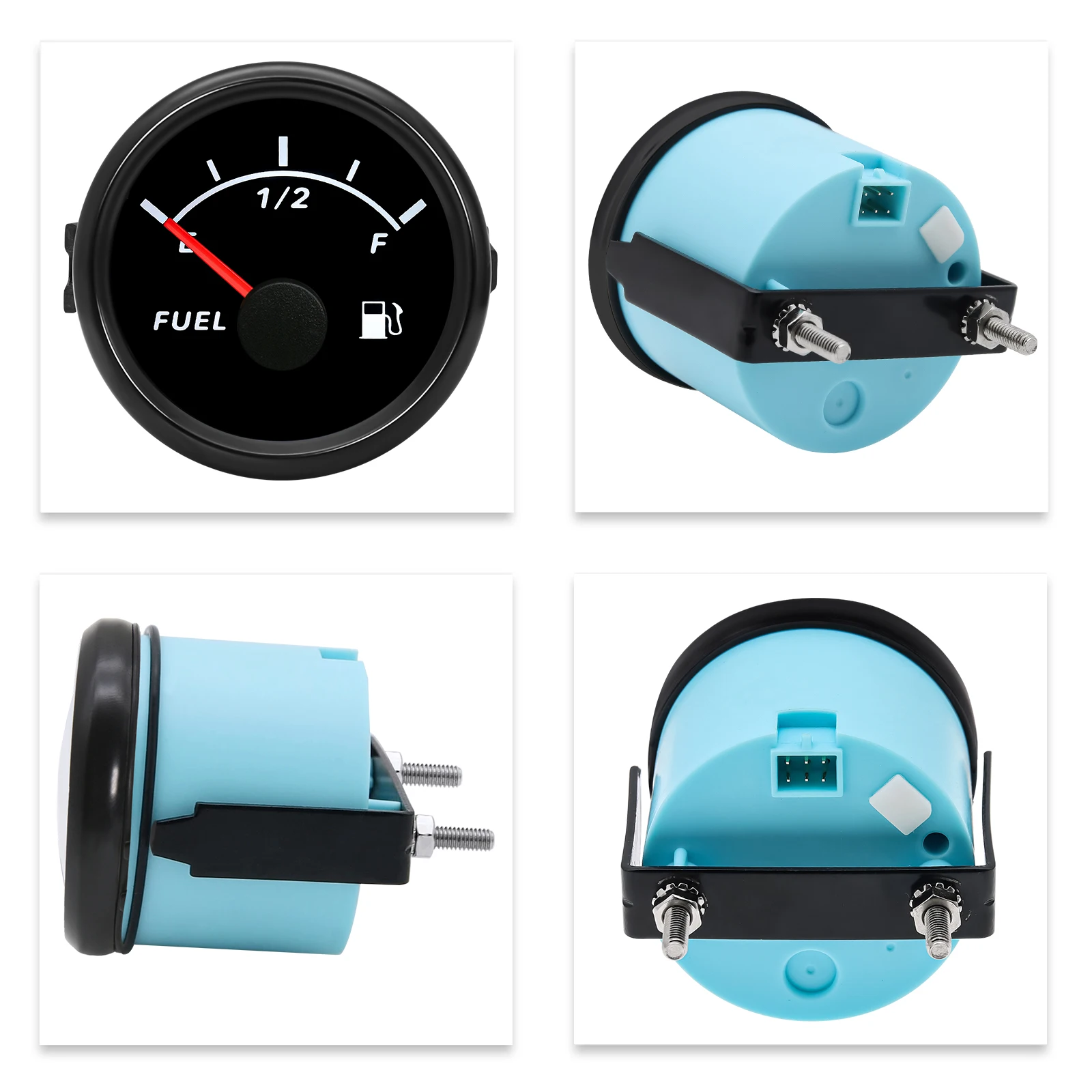 Marine Boat Car Fuel Level Sensor 100-600MM 0-190ohm 52MM Fuel Level Meter Red Backlight Oil Tank Fuel Level Unit Customized
