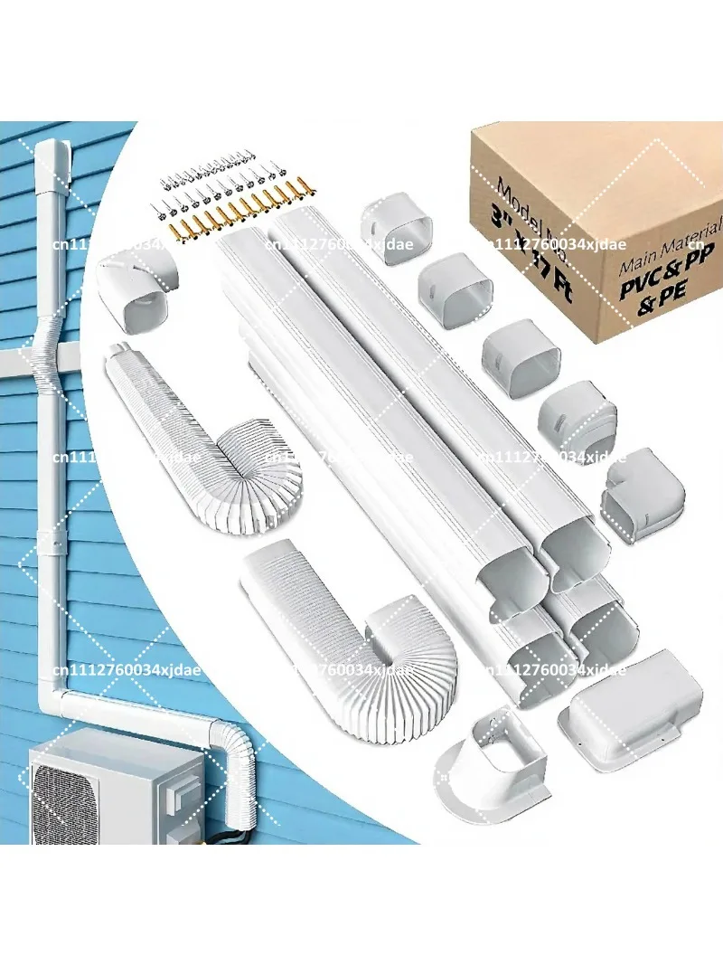 PVC Pipe Kit Easy Installation Decorative Horizontal Elbow Straight Through Joint Vertical Elbow Duct Cap Air Vent
