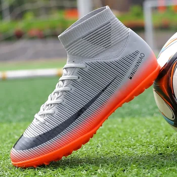 Football Field Boots for Men Indoor Futsal Soccer Shoes Training Sports Cleats Football Shoes Breathable Non Slip Cleats Sneaker