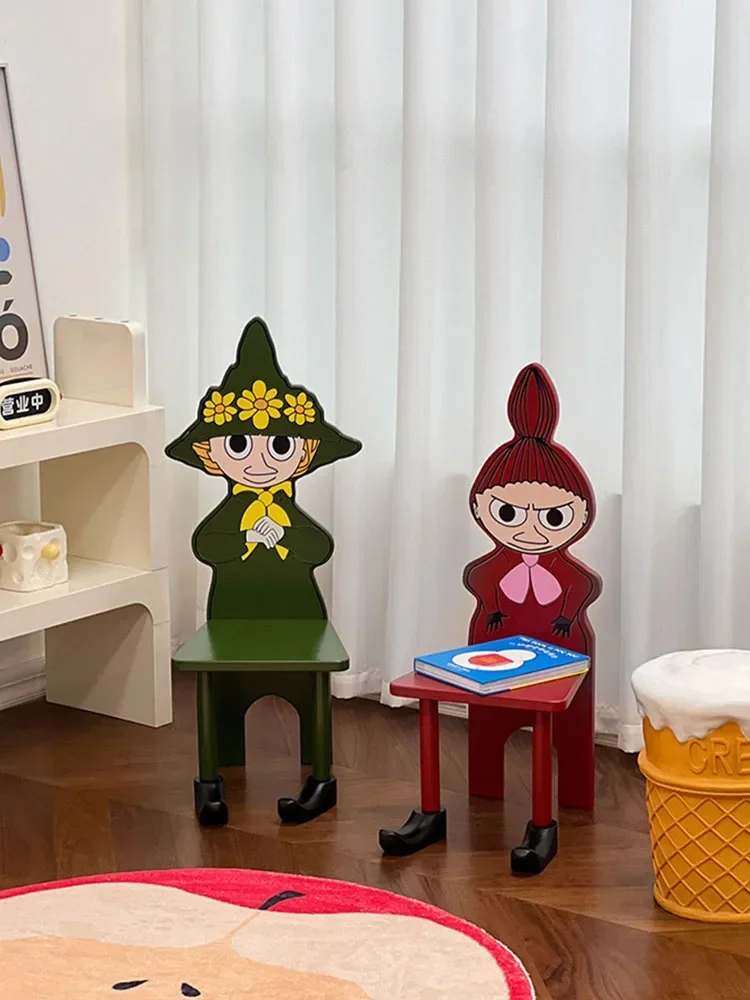 

Cute Cartoon Chair with Backrest, Small Chair,Home Entrance,Shoe Changing Stool, Living Room Furniture Customized