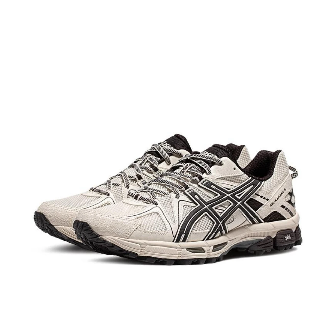 الأصلي Asics Gel-Kahana 8 نسيج قبضة حذاء امتصاص الرياضة تنفس منخفضة أعلى احذية الجري الرجال البني الأسود 1011B895-200