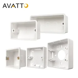 AVATTO Wall Mounting Box Internal/Surface Cassette White Box 86*86mm 102*66mm 140*68mm For EU/US standard Switch & Socket