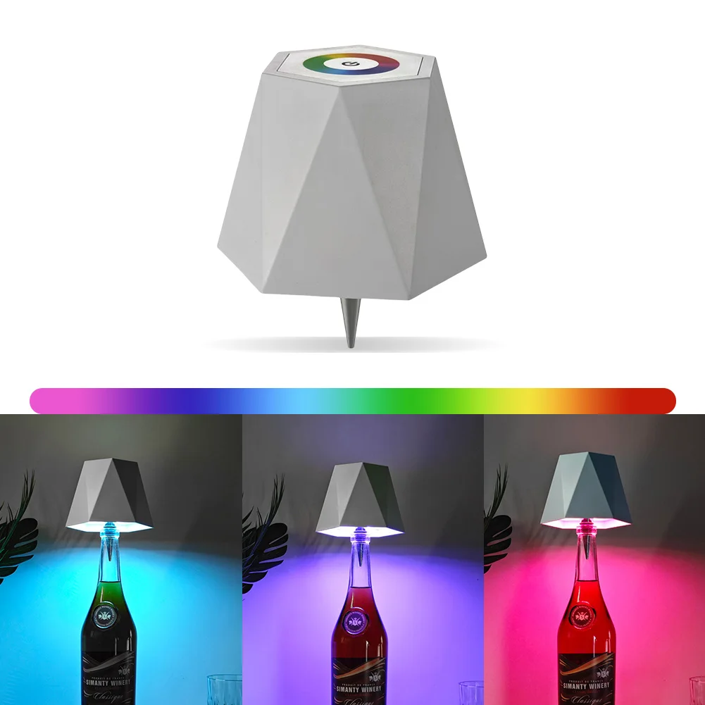 

Wireless Bottle Lamp Dimmable Atmosphere Night Light Touch Control Bedside Lamp Portable Wine Bottle Lamp for Indoor and Outdoor