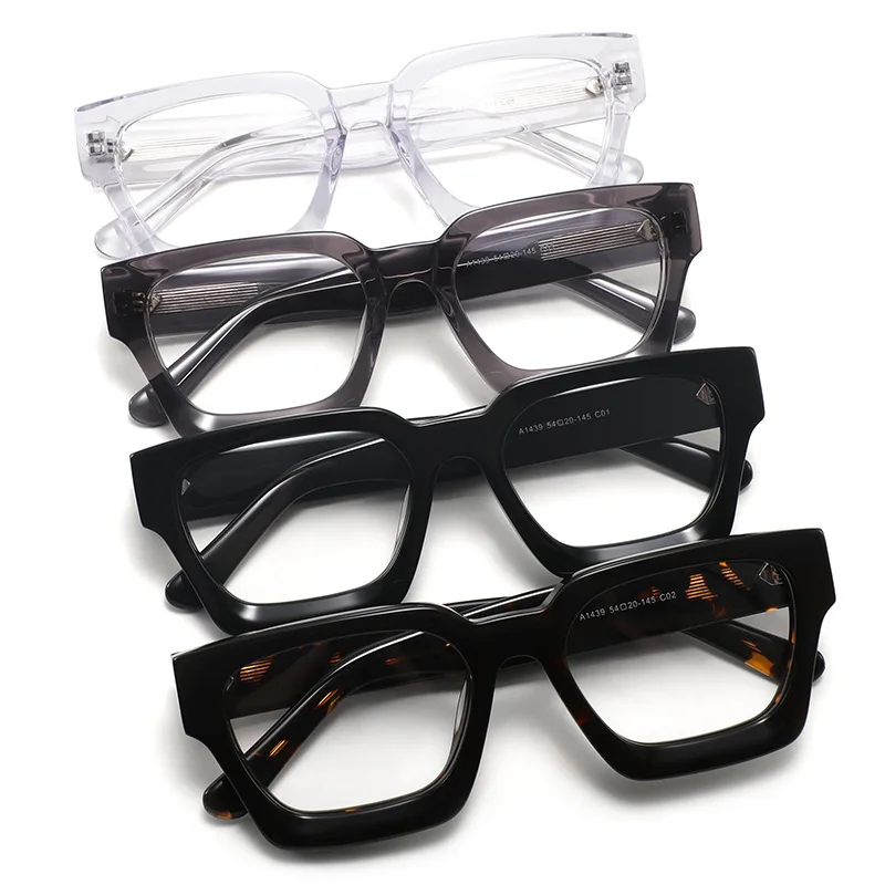 Imagen 7: Lentes Ópticas Cuadradas de Acetato Hechas a Mano BEMORE con Receta Fotocromática, Anti-Luz Azul, Progresivas Multifocales