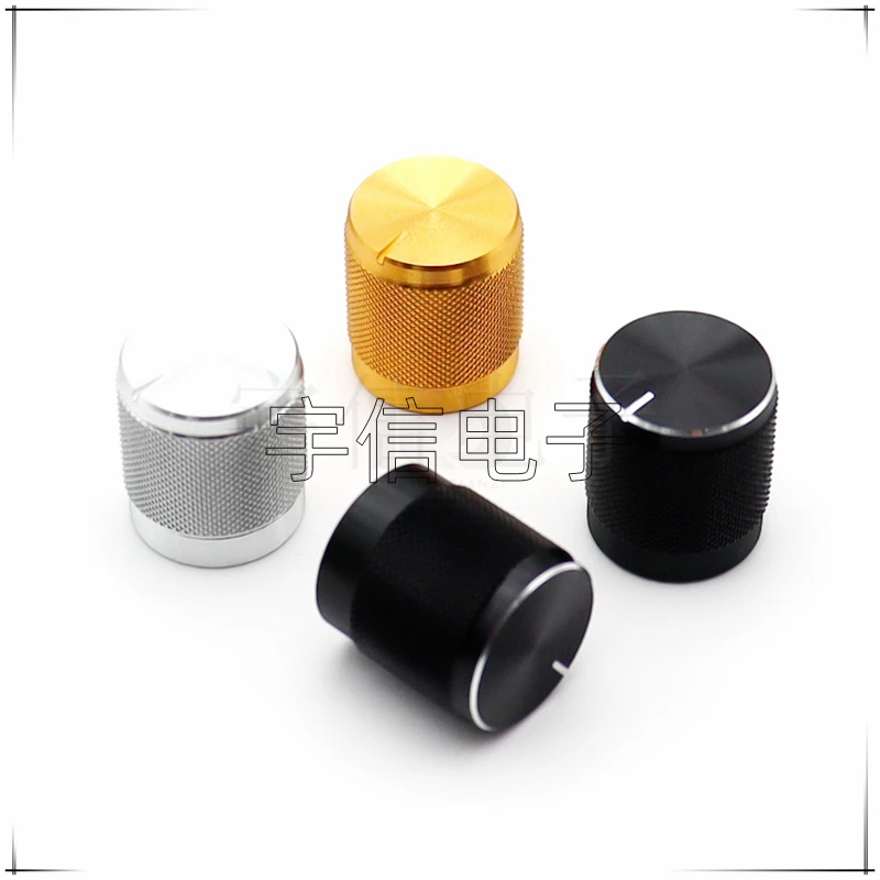 2PCS 15×17MM Aluminum Alloy Knob Cap Half Shaft 6MM Potentiometer Metal Switch Knob Cap Power Amplifier Audio Volume Knob Cap