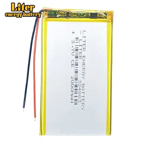 100pcs Liter 3.7V 2000mAh 324883 Lithium Polymer Battery for Beauty Instruments Bluetooth Headsets Fingerprint Door Locks