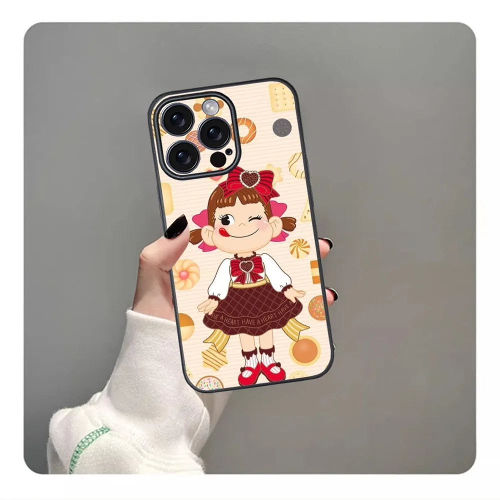 F-Fujiya Milky Peko-Chan Phone Case For iPhone 16 15 14 13 12 11 PRO MAX PLUS Mini TPU Soft to Skin-friendly case