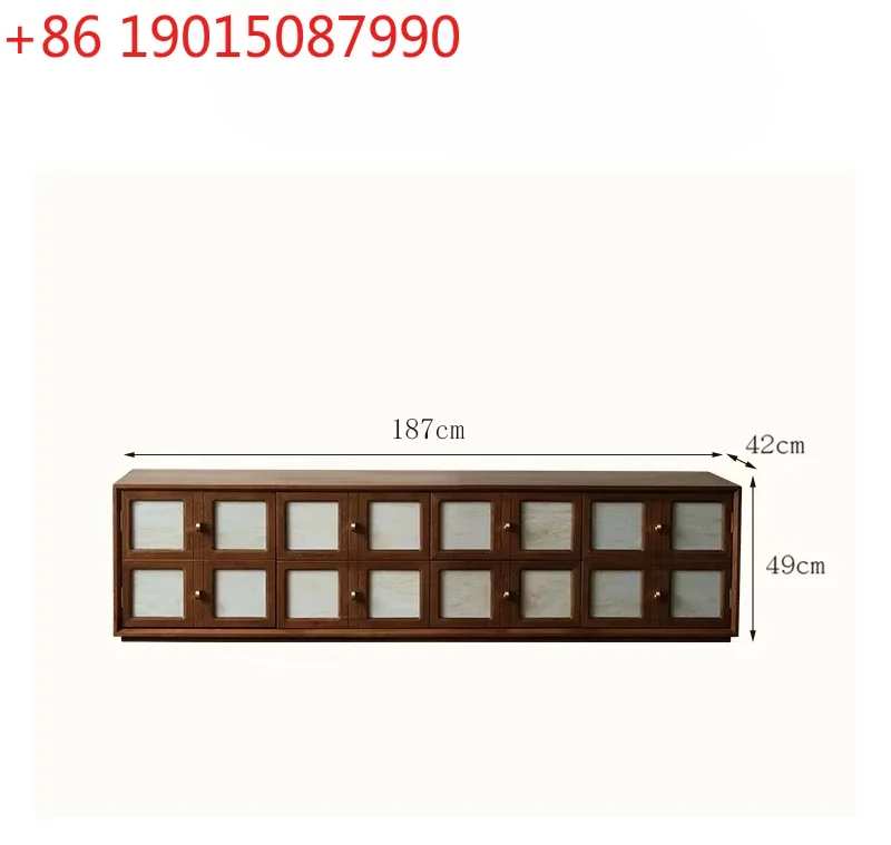 

Ретро-тумба под телевизор из вишневого дерева для небольшой квартиры, комбинированная напольная тумба из массива дерева в простом стиле, аудиовизуальный шкаф для гостиной