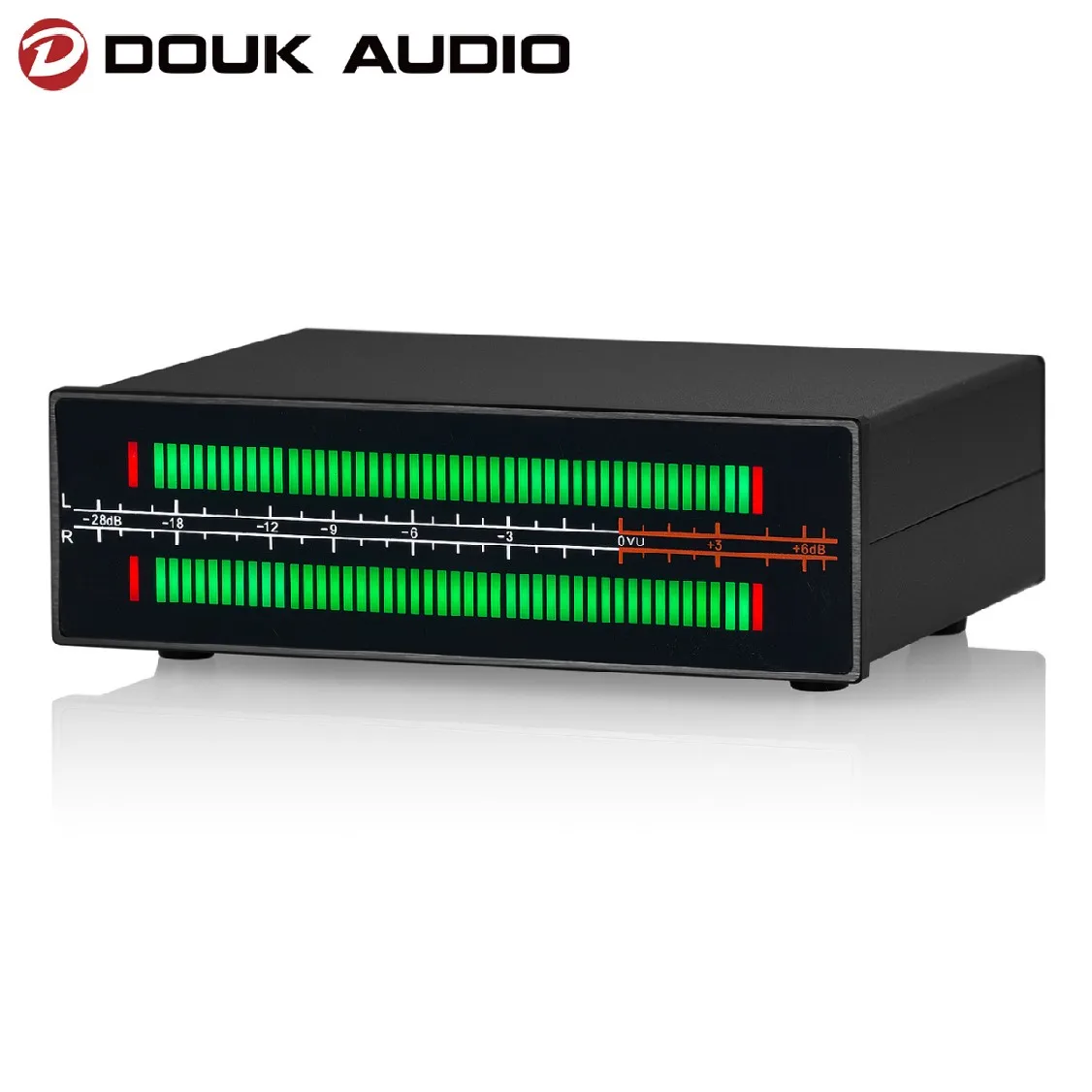 Douk Audio 112 Bit LED Sound Level Meter MIC+LINE Music Spectrum Visualizer Audio Analyzer Display Stereo Audio Splitter Adapter