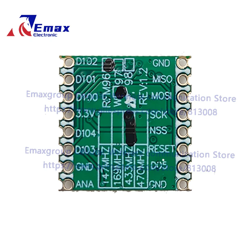 LoRa FSK GFSK 00K RFM96 RFM96W 433Mhz RFM96W-433S2 módulo transceptor inalámbrico tasa de transmisión 300Kbps interfaz SPI