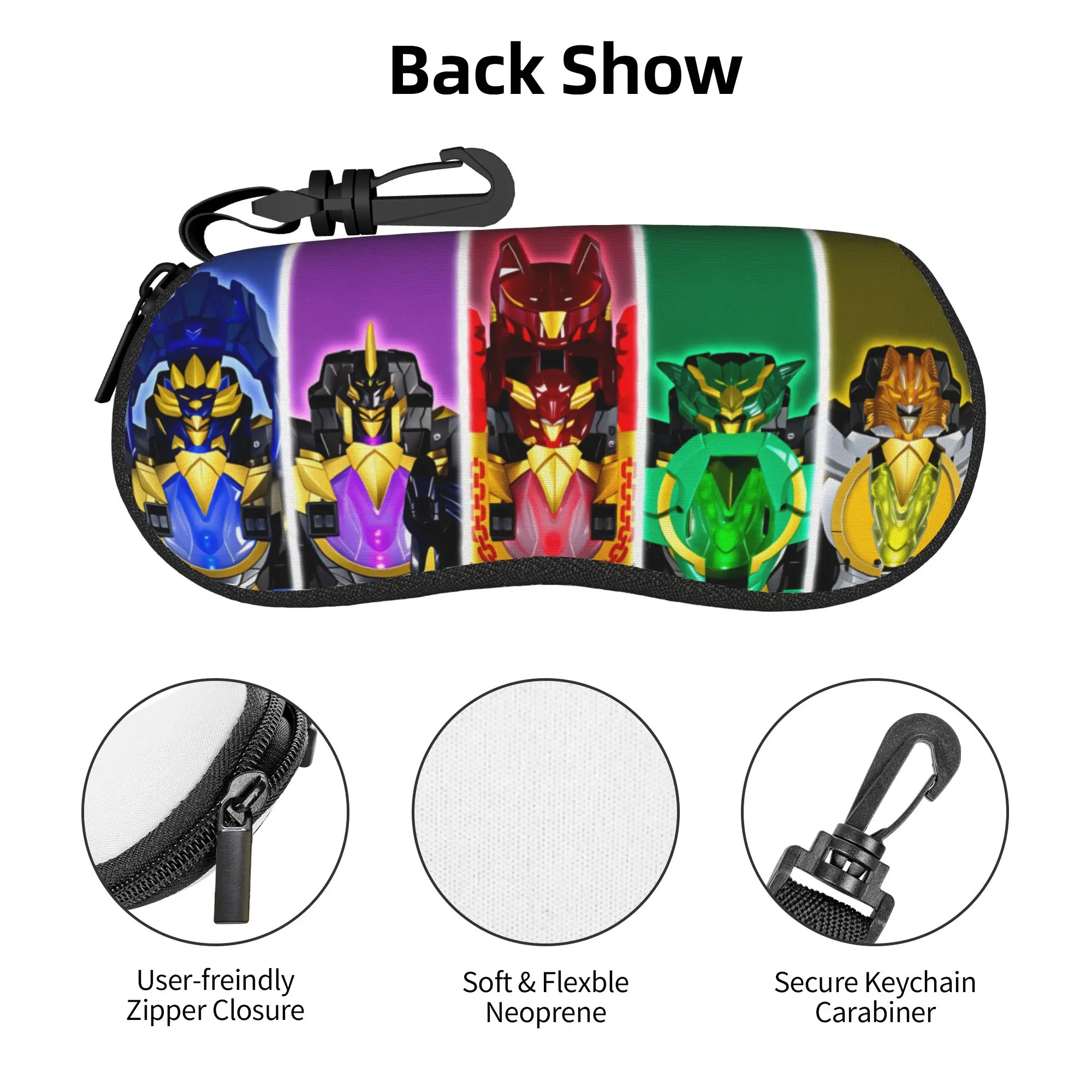 Gozyu Red Super Sentai Gozyu Blue Eyeglass Glasses Case Women Men Soft Gozyu Yellow Green Black Sunglasses Protective Pouch
