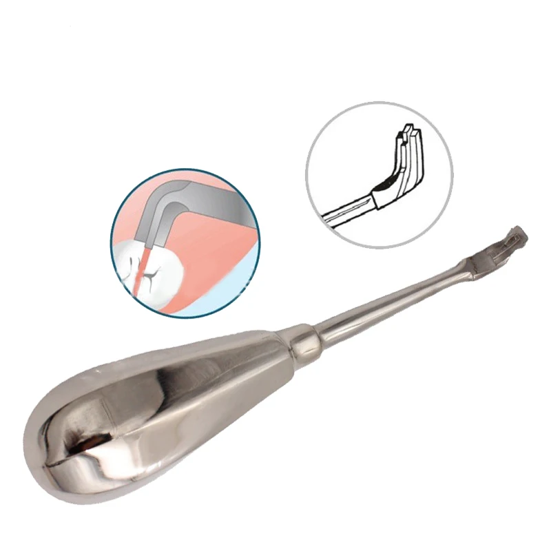 

1Pcs Dental Crown Spreader Drill Dental Restoration Forcep Metal Handle Non-Slip Dental Root Elevator Cross Broken Crown Remover