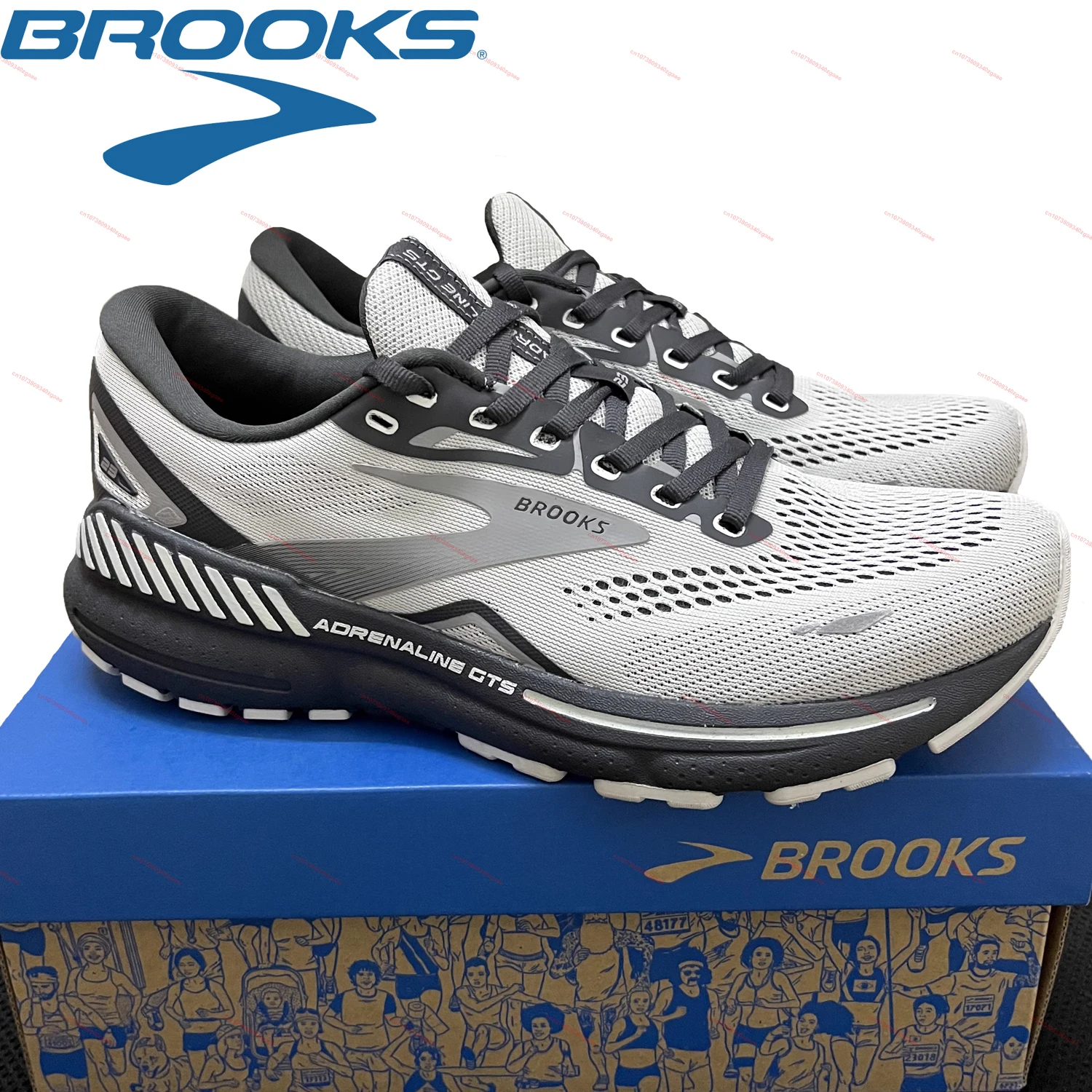 BROOKS Adrenaline GTS 23 Running Shoes for Men Casual Sports Shoes Breathable Cushioned Outdoor Marathon Training Sneakers