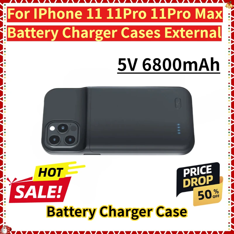 

For IPhone 11 11Pro 11Pro Max Battery Charger Cases External New Replacement Battery Charging Power Bank 5V 6800mAh