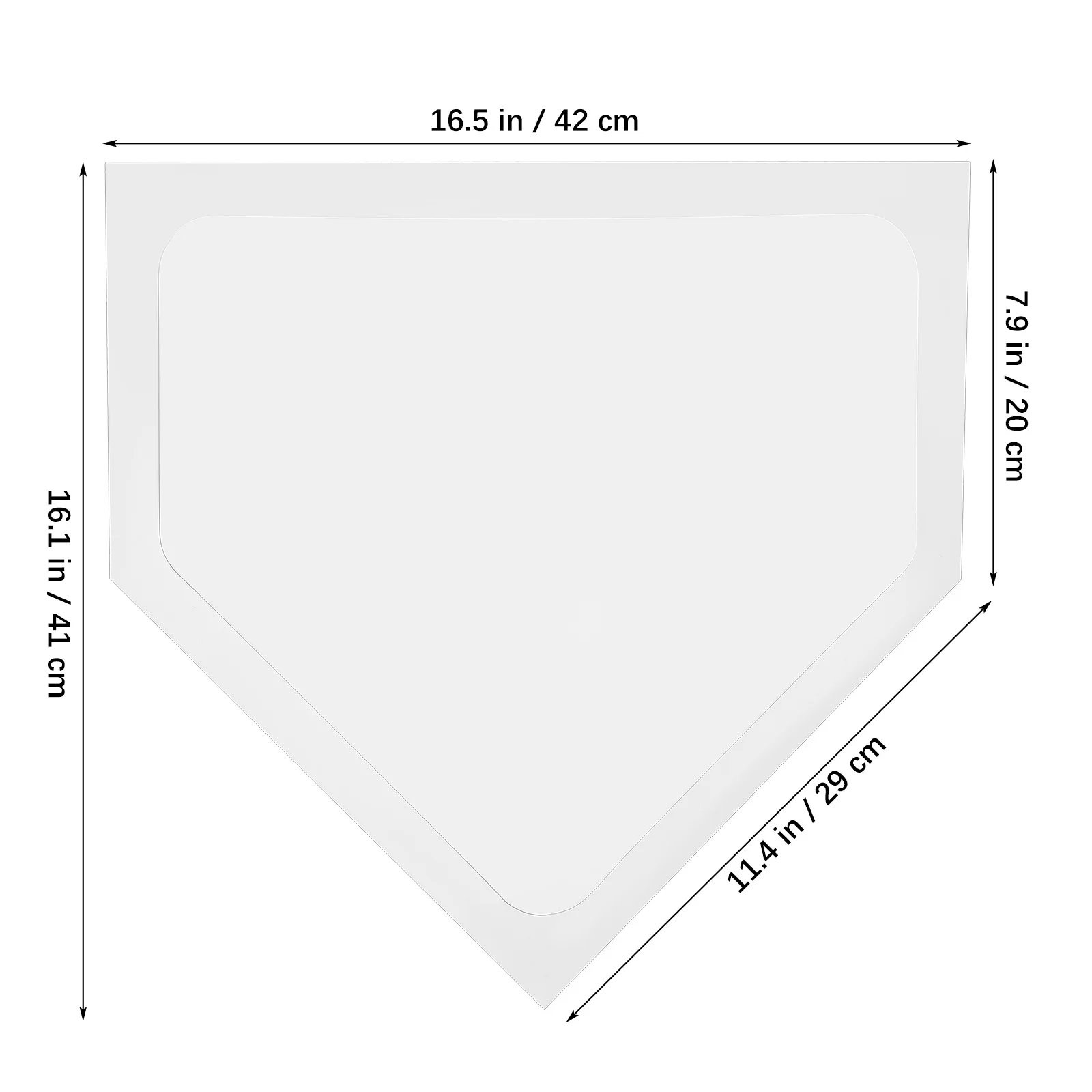 

2pcs Baseball Training Plates Durable High-Density Tpe Outdoor Pitcher Markers Slip-Resistant Home Plate Softball Ground Markers