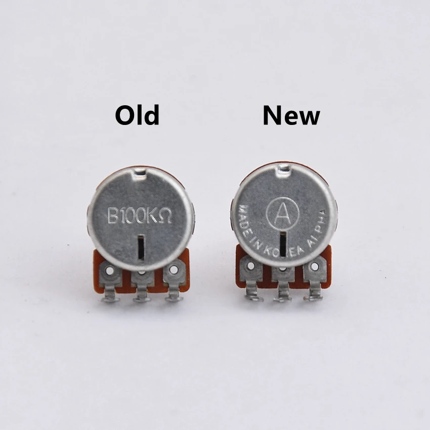 1 Piece B50K/B100K Brass Bushing Solid Shaft  Balance Potentiometer(POT) With Center Detent For Electric Bass KR(Origin)