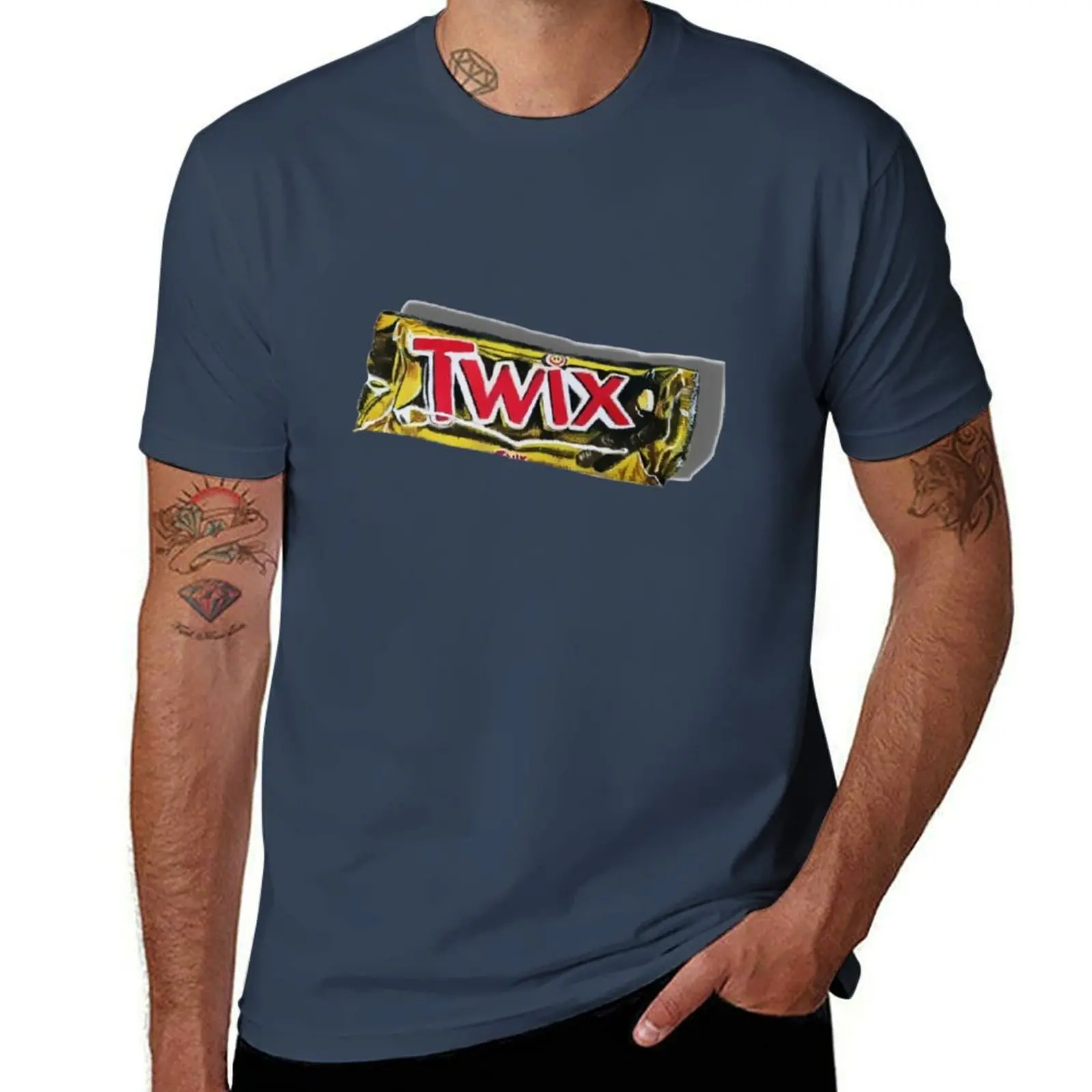 Camiseta dibujo de un Twix, camiseta de anime, camisetas para hombre, paquete de camisetas divertidas blancas, camiseta para hombre